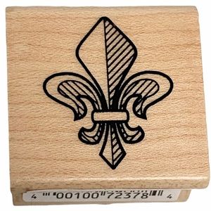 Recollections Stamp Fleur-De-Lis 1.25” Wood